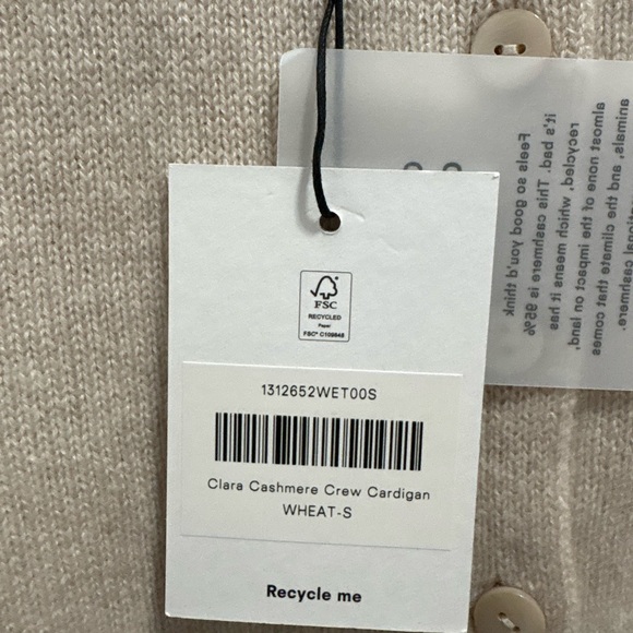 Reformation Clara Cashmere Crew Cardigan - Picture 4 of 10